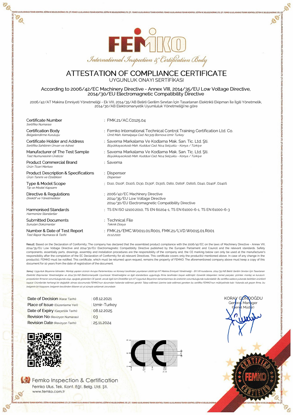 Certificate